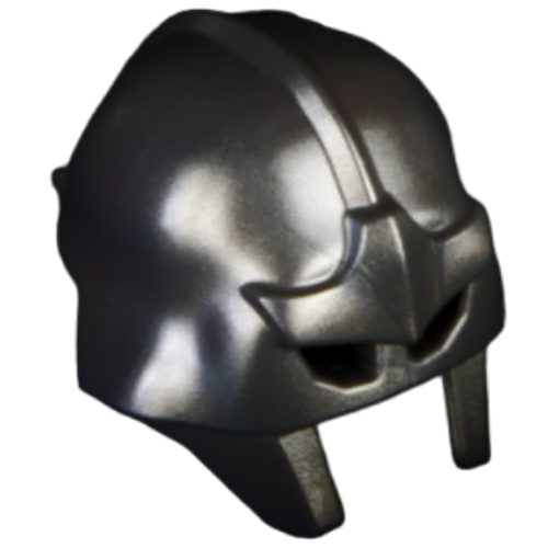 Helmet Orc with Straight Cheek Guards (Pearl Titanium)