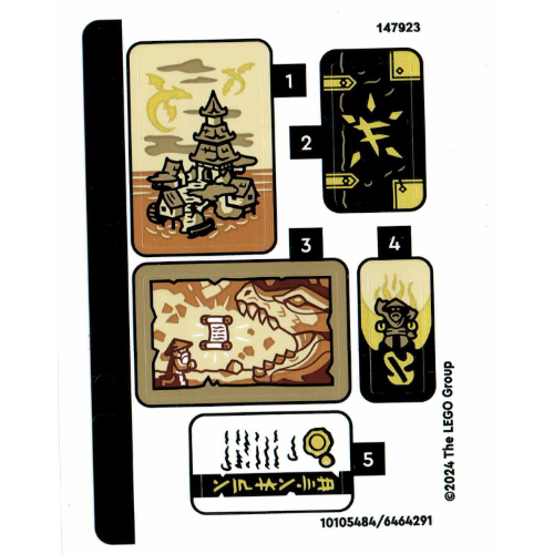 Sticker Sheet for Set 71819-1 (White)