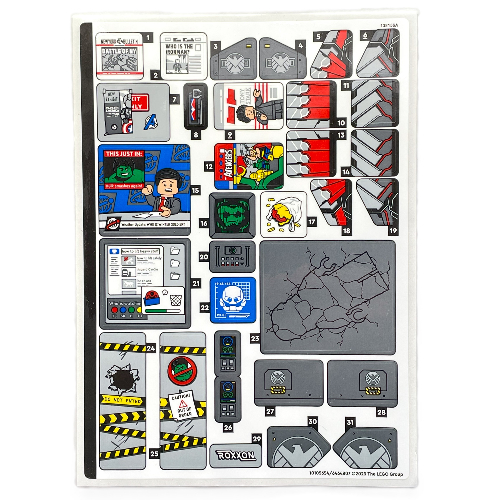 Sticker Sheet 1 for Set 76269-1 (White)