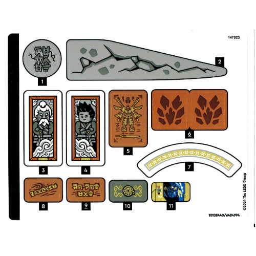 Sticker Sheet for Set 71814-1 (White)