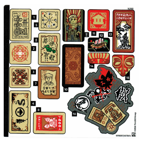 Sticker Sheet 1 for Set 71861-1 (White)
