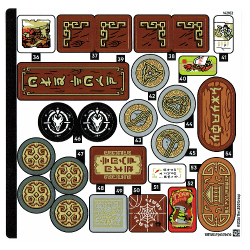 Sticker Sheet 3 for Set 71861-1 (White)