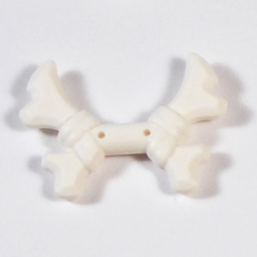 Headwear Accessory, Cross Horns / Bones (White)