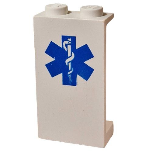 Panel 1 x 2 x 3 with Star of Life Print (White)