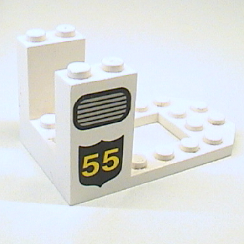 Cockpit 7 x 4 x 3 with Grille and 55 Print (White)