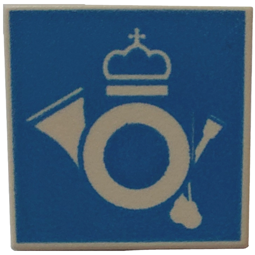 Road Sign Clip-on 2 x 2 Square with Royal Mail Print (White)
