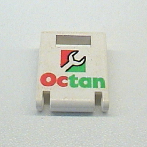 Box 2 x 2 x 2 Door with Slot and 'Octan' Print (White)