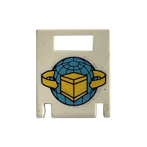 Box 2 x 2 x 2 Door with Slot and World Shipment Print (White)