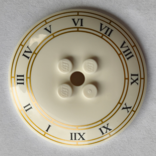 Dish 6 x 6 Inverted (Radar) with Roman Numeral Clock Face Print (White)