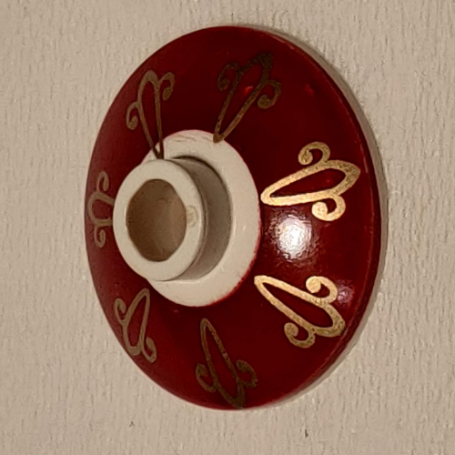 Dish 2 x 2 Inverted [Radar] with HP Clock Top Print (White)