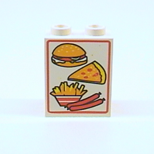 Panel 1 x 2 x 2 with Food Print (White)