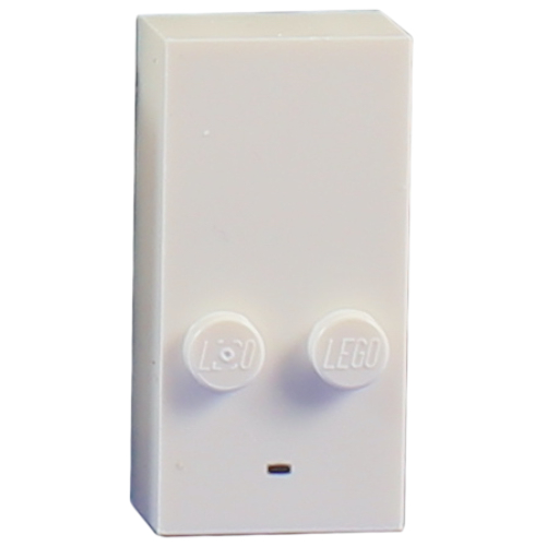 Braille Brick 2 x 4 with 2 Studs ⠤ and '-' Print (White)