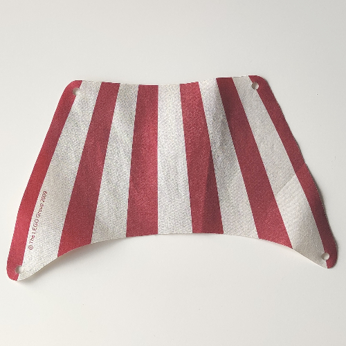 Sail, Rectangle, 27 x 17 with Red Stripes (White)