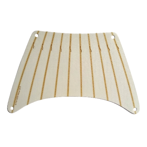Sail, Rectangle, 27 x 17 with Dark Tan Stitching Print (White)
