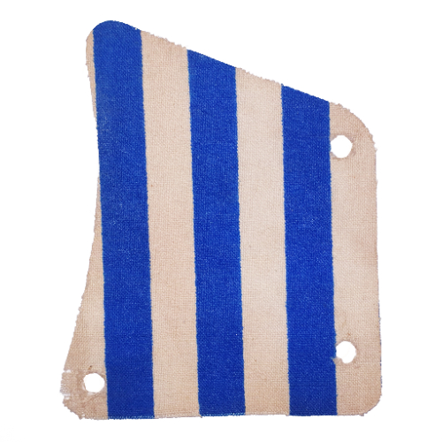 Sail, 9 x 11, with 3 Holes and Blue Stripes Print (White)