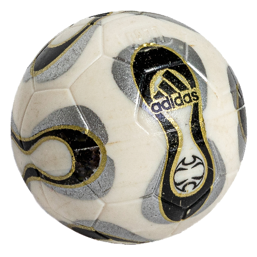 Sports Soccer / Basket Ball with Adidas Official World Cup Ball (Teamgeist) Print (White)