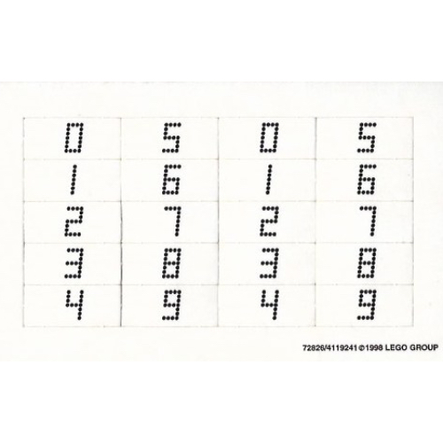 Punch-outs, Scoreboard Numbers (White)