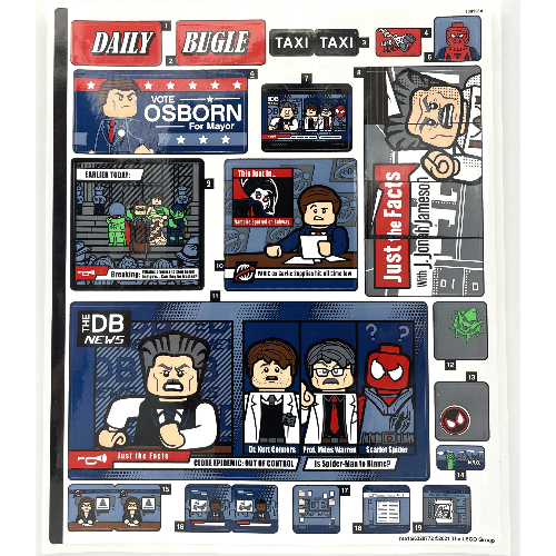 Sticker Sheet 1 for Set 76178-1 (White)