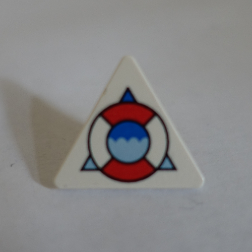 Road Sign Clip-on 2 x 2 Triangle with Coast Guard Logo Print (White)