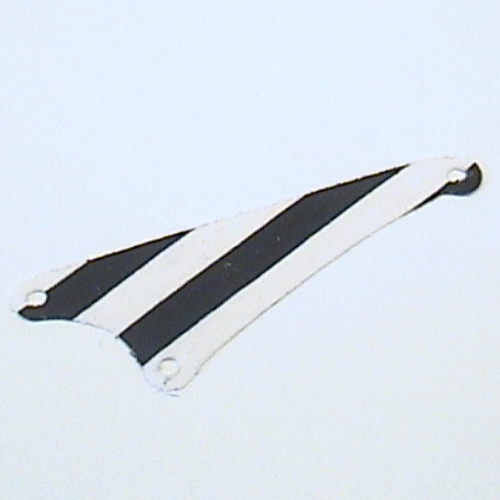 Sail, Triangular, Small with Black Stripes Print (White)