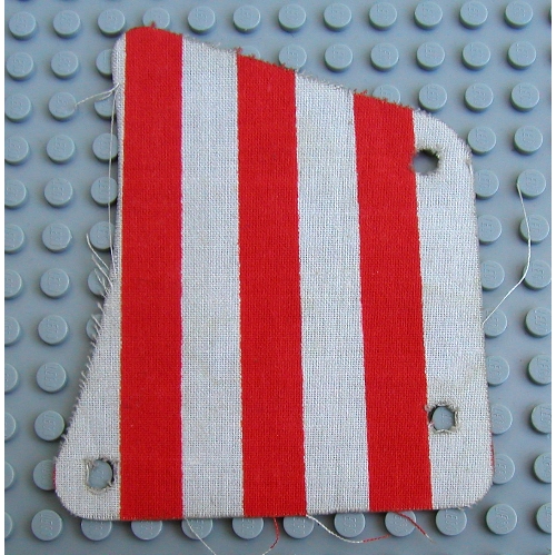 Sail, 9 x 11, with 3 Holes and Red Stripes Print (White)