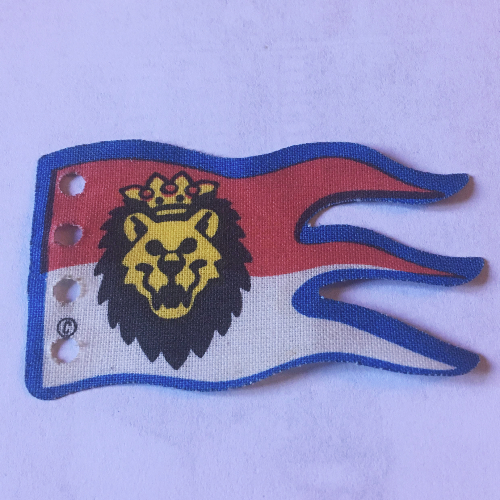 Flag 8 x 5 Wave with Royal Knights Lion Head on Red/White (White)
