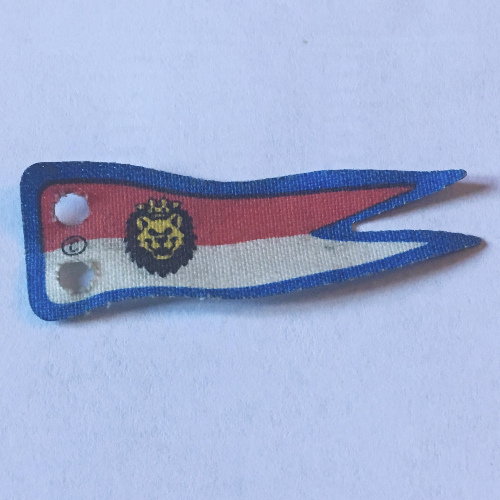 Flag 2 x 5 with Royal Knights Lion Head Print (White)