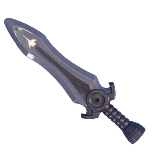 Weapon Sword with Light Bluish Gray Blade Pattern (Flat Silver)