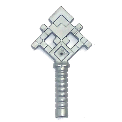 Weapon Flail, Pixelated (Flat Silver)