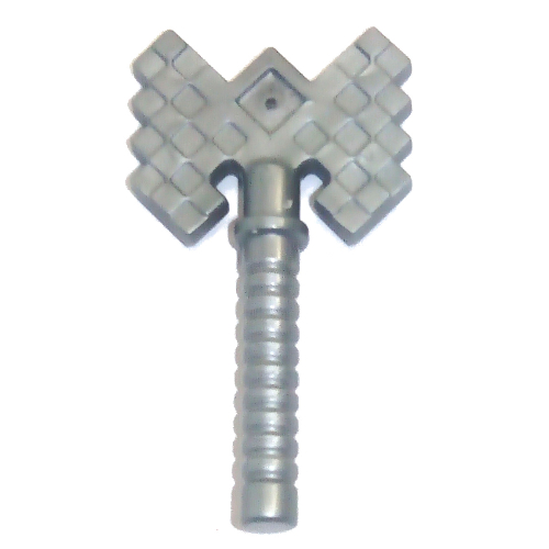 Weapon Axe, Pixelated (Flat Silver)
