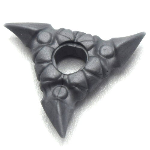 Weapon Throwing Star / Shuriken with Textured Grips (Flat Silver)