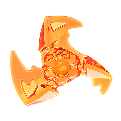 Weapon Throwing Star / Shuriken with Trailing Effect (Trans-Orange)