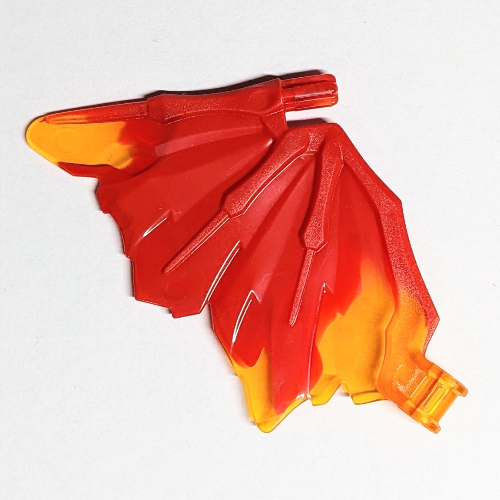 Creature Body Part, Dragon Wing 9 x 6 with Marbled Red Pattern (Trans-Orange)