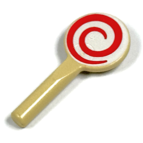 Equipment Signal Paddle with Red and White Spiral Print (Tan)