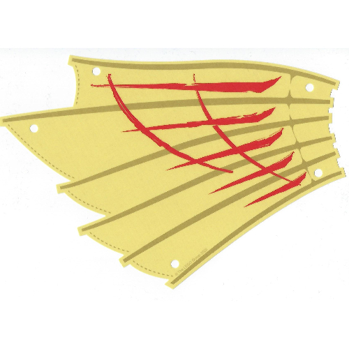 Sail 27 x 20 with Dark Tan/Red Lines Print (Destiny Bounty) (Tan)