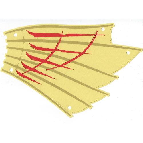 Sail 27 x 20 with Dark Tan/Red Lines Print (Destiny Bounty) (Tan)