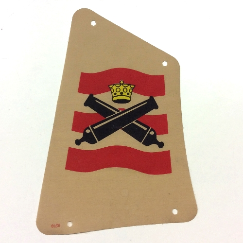 Sail, with 4 Holes, and Crossed Cannons Print (Tan)