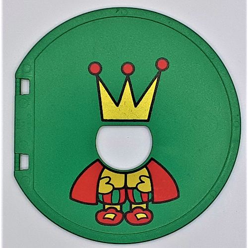 Duplo Ball Tube Exit Door with King Print (Green)