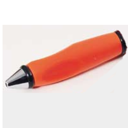 Pen Body, with Chrome Tip, Black Ends (Orange)