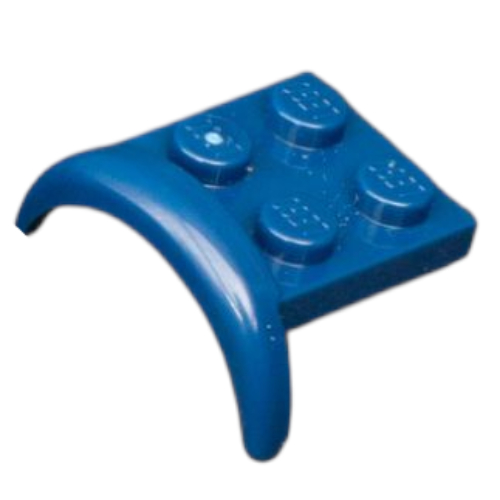 Wheel Arch, Mudguard 2 x 3 x 1 1/3 with 2 x 2 Plate (Dark Blue)