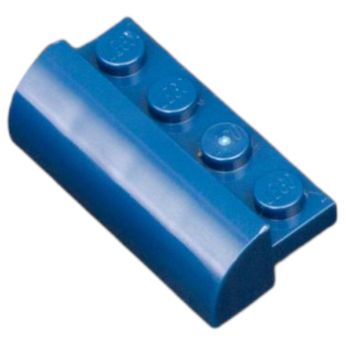 Brick Curved 2 x 4 x 1 (Dark Blue)