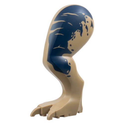 Animal Body Part, Dinosaur, Tyrannosaurus Rex Leg, Left with Dark Blue Spots Print (Dark Tan)