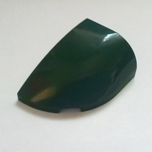 Brick Round, Curved Double 3 x 2 Beveled with Stud Notch Left (Dark Green)