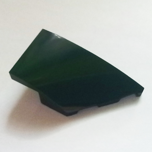 Brick Wedged, Curved 4 x 2 with Stud Notch Right (Dark Green)