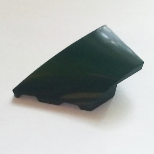 Brick Wedged, Curved 4 x 2 with Stud Notch Left (Dark Green)