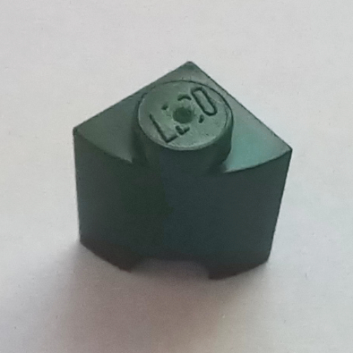Brick Round, Quarter 1 x 1 (Dark Green)
