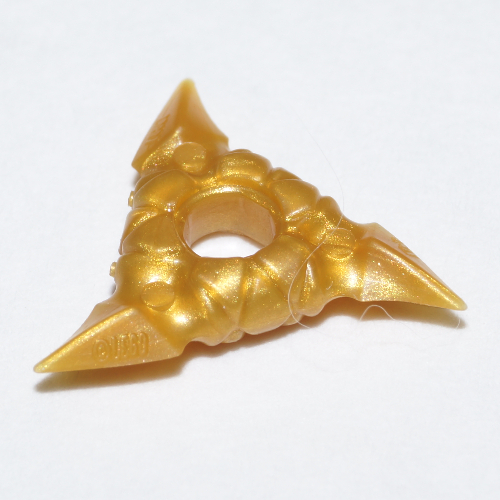 Weapon Throwing Star / Shuriken with Textured Grips (Pearl Gold)