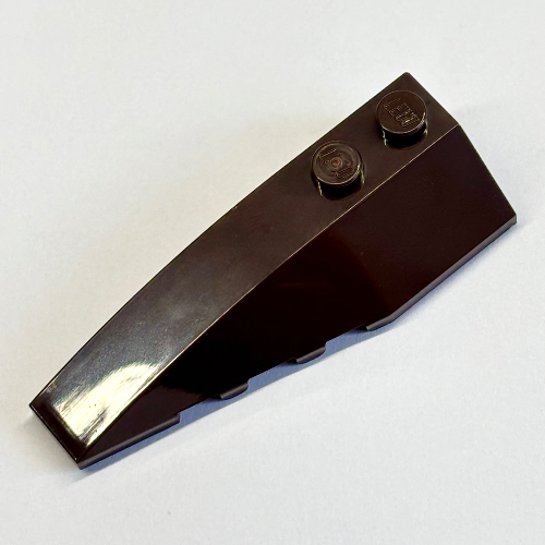 Brick Wedged, Curved 6 x 2 Left, Smooth Inner Walls (Dark Brown)