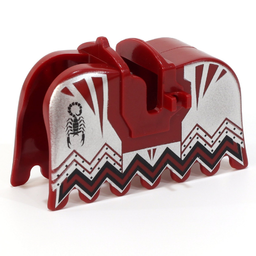 Animal / Creature Accessory, Horse Barding with Knights Kingdom Vladek Scorpion Print (Dark Red)
