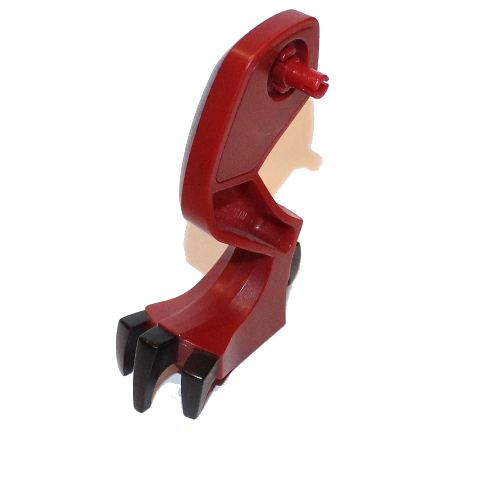 Creature Body Part, Dragon Leg, Right with Black Claws and Hip Print (Dark Red)